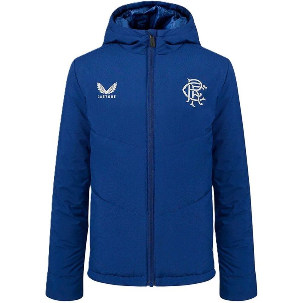 Castore Boys Rangers FC Coach Jacket / Blue/Gray